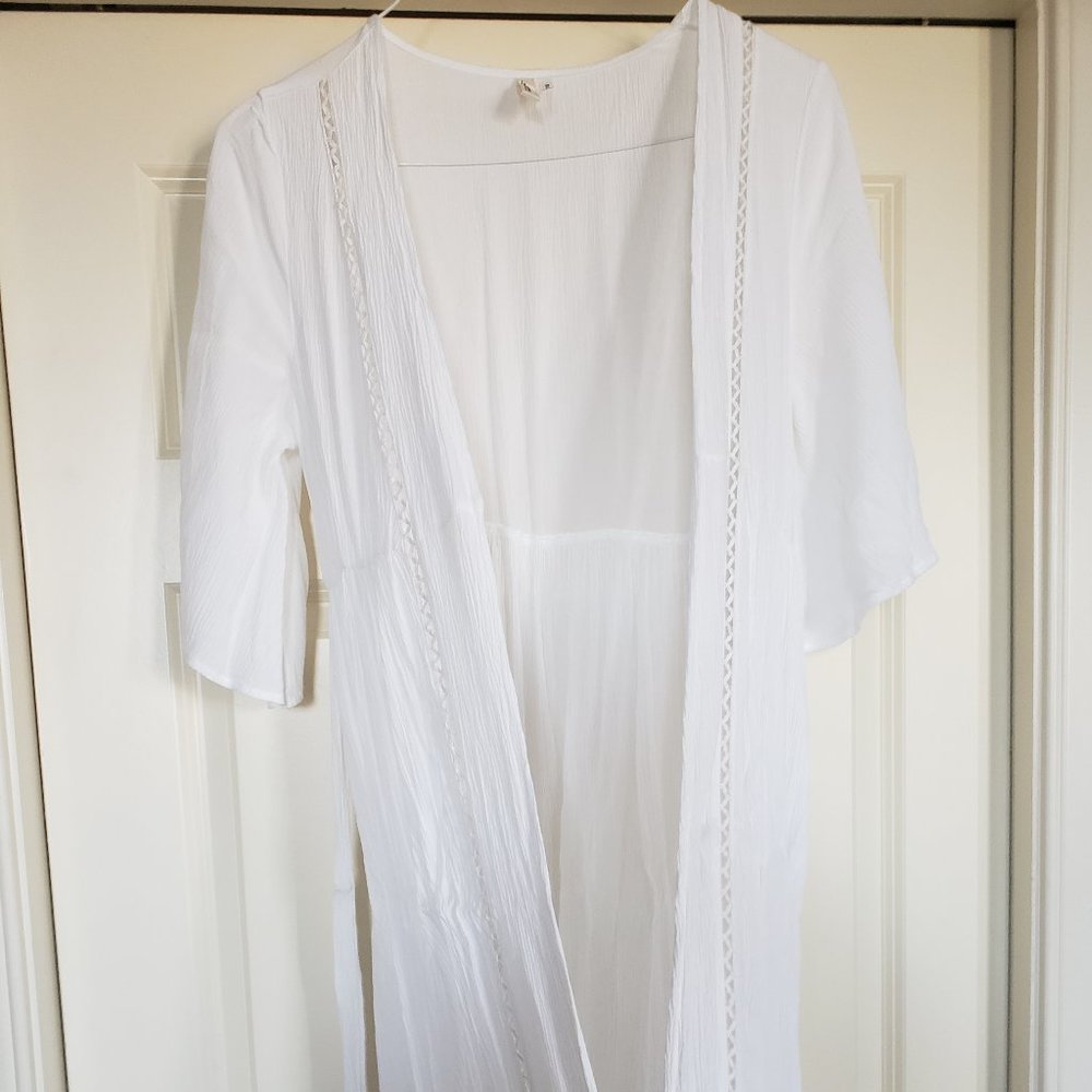 Elan white beach/pool caftan, NWOT, XXS